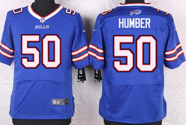 Nike Buffalo Bills 50 HUMBER Blue Colors Elite Jerseys