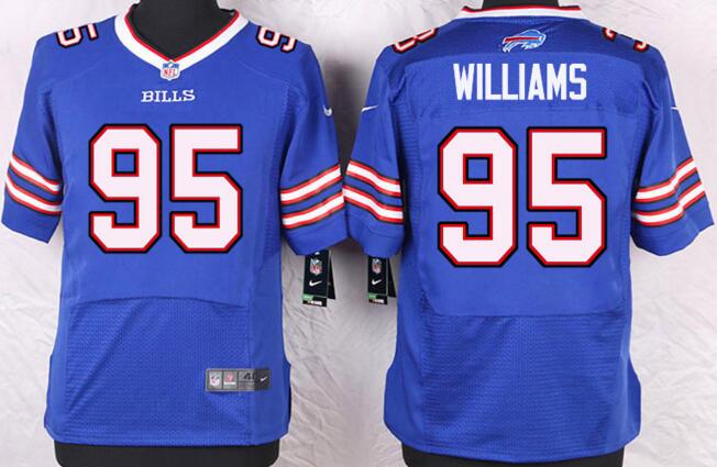 Nike Buffalo Bills 95 Kyle Williams Elite Blue NFL Jerseys