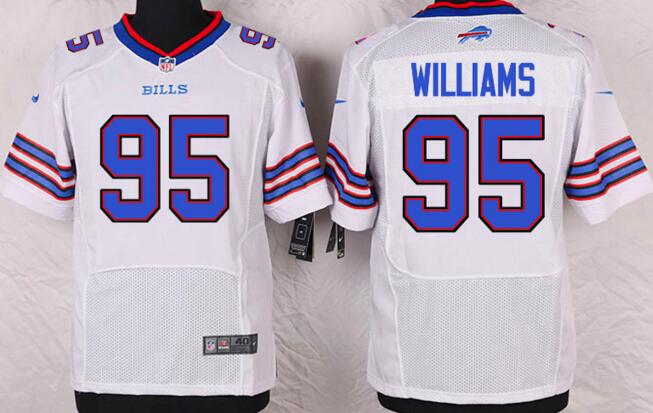 Nike Buffalo Bills 95 Kyle Williams Elite white NFL Jerseys