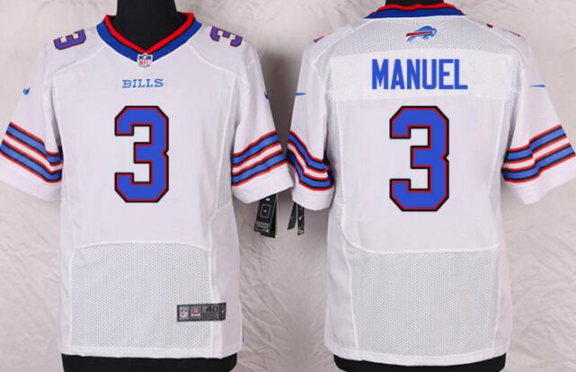 Nike Buffalo Bills EJ Manuel 3 Elite White Jersey