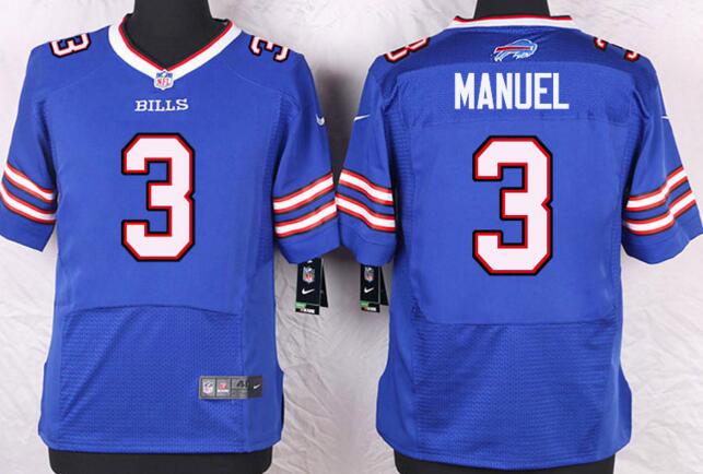 Nike Buffalo Bills EJ Manuel 3 Elite blue nfl Jersey