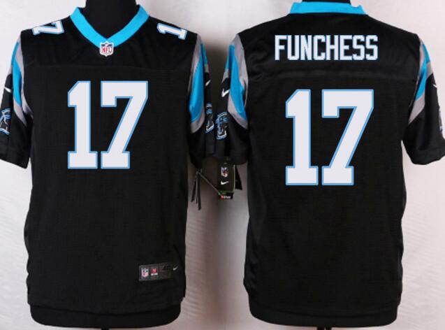 Nike Carolina Panthers 17 Devin Funchess black elite NFL Jersyes