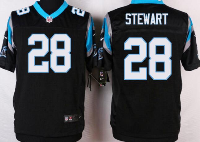 Nike Carolina Panthers 28 Jonathan Stewart Elite black NFL Jerseys