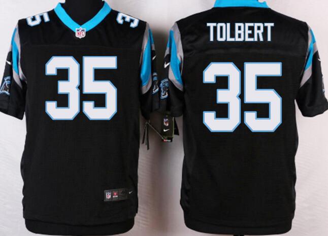 Nike Carolina Panthers 35 Mike Tolbert black elite NFL Jersey