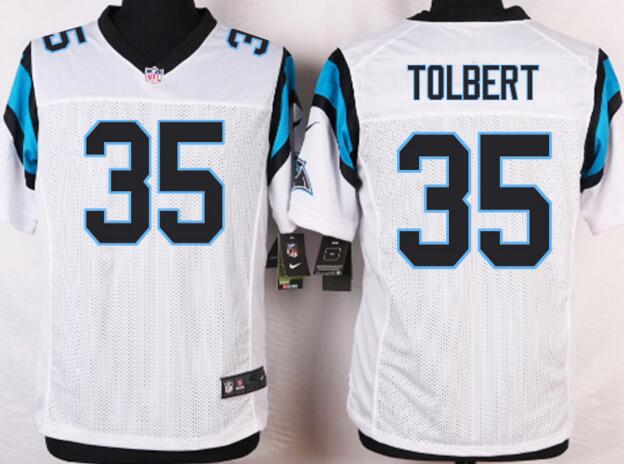 Nike Carolina Panthers 35 Mike Tolbert white elite NFL Jersey