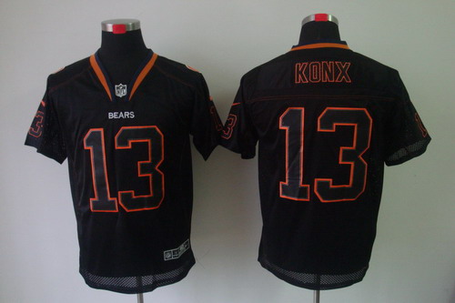 Nike Chicago Bears 13 Johnny Knox Elite Black NFL Lights Out Jerseys