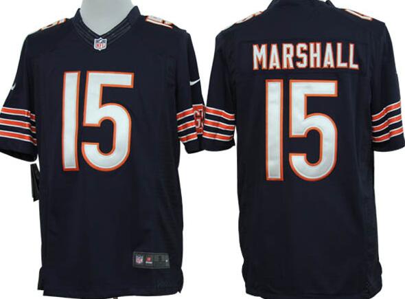 Nike Chicago Bears 15 Brandon Marshall Limited Blue NFL Jerseys