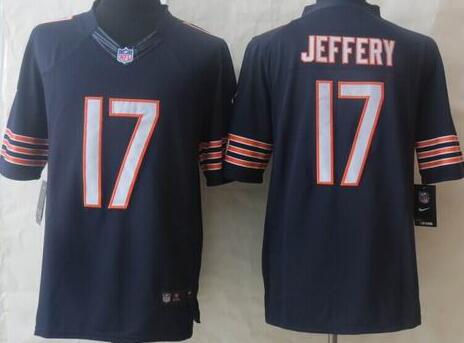 Nike Chicago Bears 17 Jeffery Blue Limited Jersey