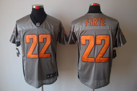 Nike Chicago Bears 22 Matt Forte Elite NFL Grey Shadow Jerseys