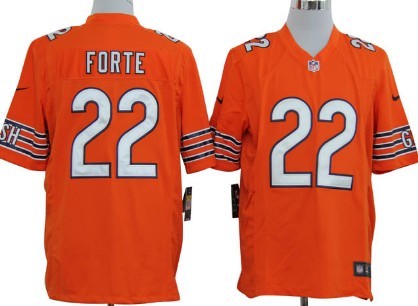 Nike Chicago Bears 22 Matt Forte Game Orange NFL Jerseys