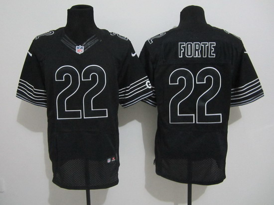 Nike Chicago Bears 22 Matt Forte elite Black NFL Jerseys