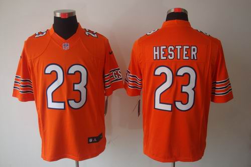 Nike Chicago Bears 23 Devin Hester Limited Orange NFL Jerseys