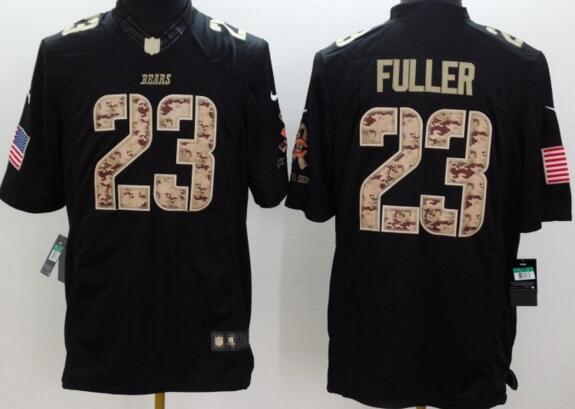 Nike Chicago Bears 23 Devin Hester black usa falg NFL football Jerseys