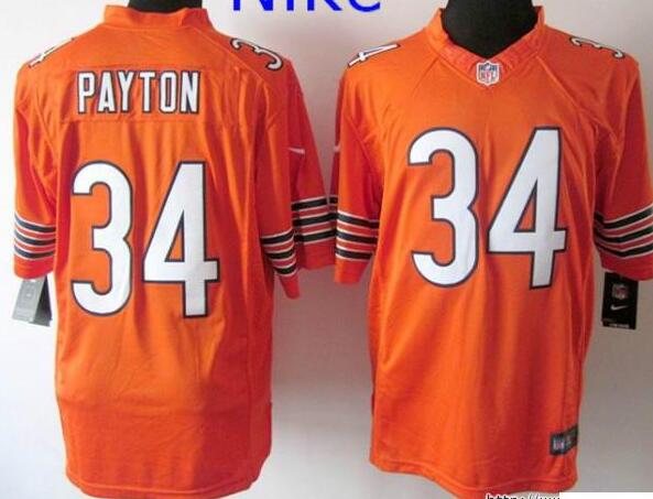 Nike Chicago Bears 34 Walter Payton Limited Orange NFL Jerseys