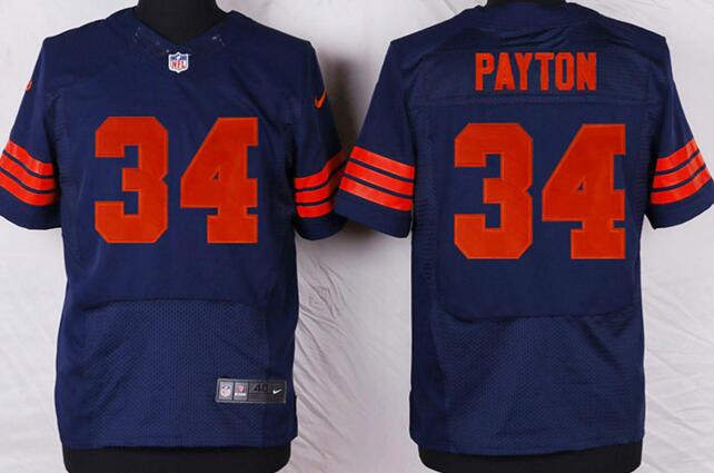 Nike Chicago Bears 34 Walter Payton blue Elite NFL football Jerseys