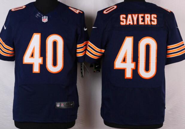 Nike Chicago Bears 40 Gale Sayers Elite Navy Blue NFL Jersey