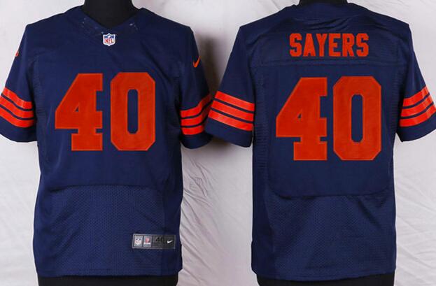 Nike Chicago Bears 40 Gale Sayers Elite Navy Blue NFL Jerseys