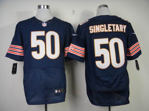 Nike Chicago Bears 50 Mike Singletary Elite Blue NFL Jerseys