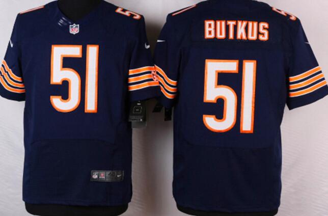 Nike Chicago Bears 51 Dick Butkus Elite Blue NFL Jerseys