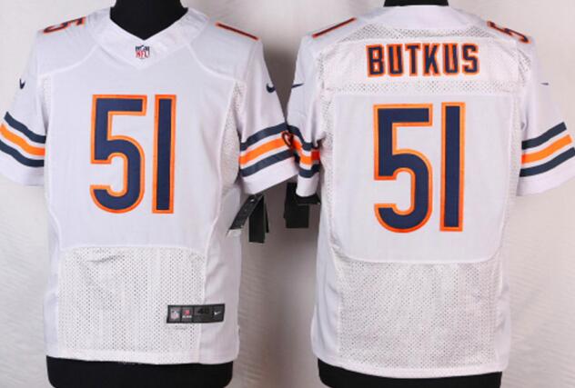 Nike Chicago Bears 51 Dick Butkus Elite White NFL Jerseys