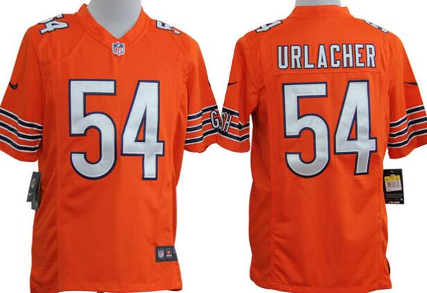 Nike Chicago Bears 54 Urlacher Orange game Jerseys