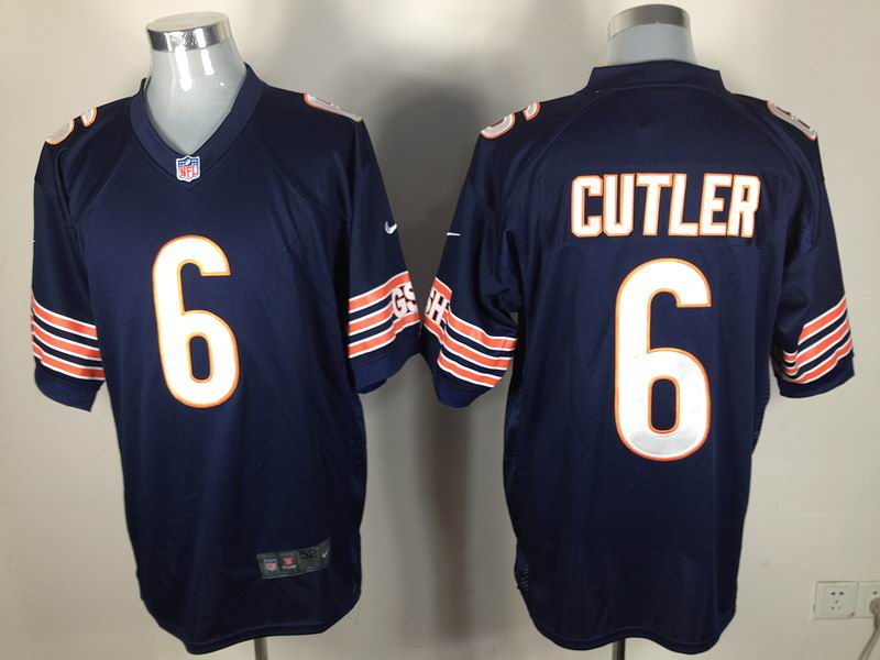 Nike Chicago Bears 6 CUTLER blue game nfl football jerseys