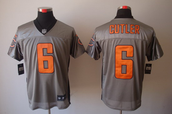 Nike Chicago Bears 6 Jay Culter Elite NFL Grey Shadow Jerseys