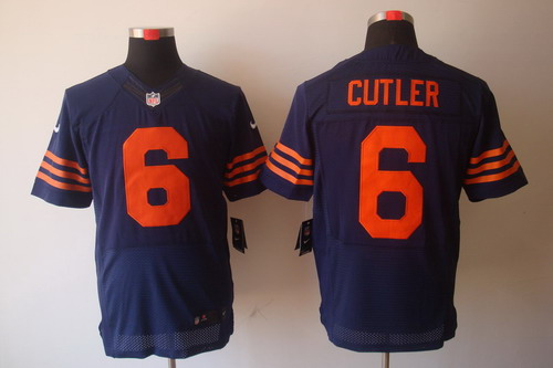 Nike Chicago Bears 6 Jay Culter Elite Navy Blue NFL Jerseys