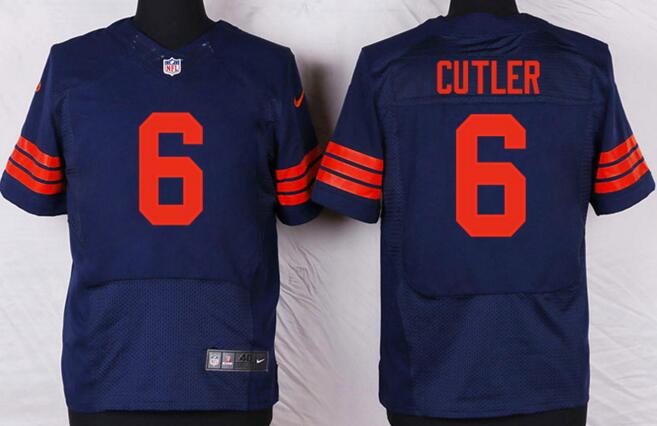 Nike Chicago Bears 6 Jay Cutler Elite Dark Blue NFL Jerseys