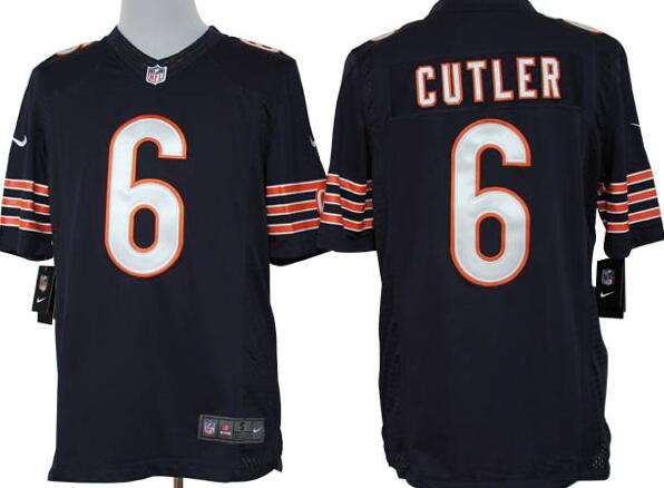 Nike Chicago Bears 6 Jay Cutler Limited Blue NFL Jerseys