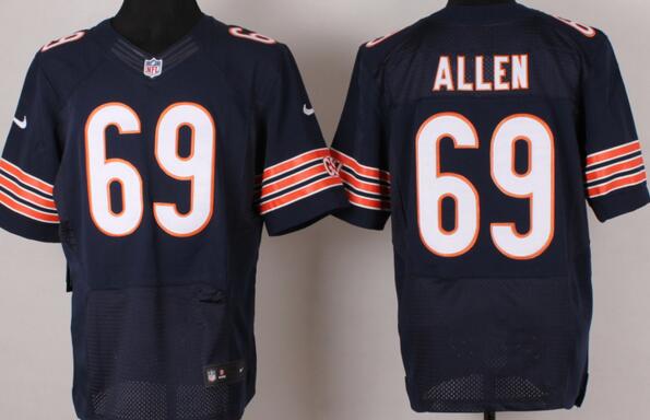 Nike Chicago Bears 69 ALLEN blue elite nfl football jerseys