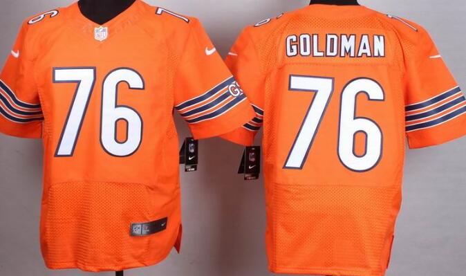 Nike Chicago Bears 76 Eddie Goldman Orange elite NFL Jerseys