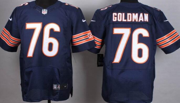 Nike Chicago Bears 76 Eddie Goldman blue elite NFL Jerseys