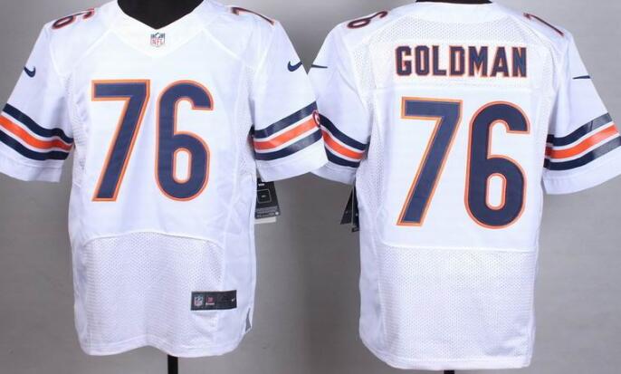 Nike Chicago Bears 76 Eddie Goldman white elite NFL Jerseys