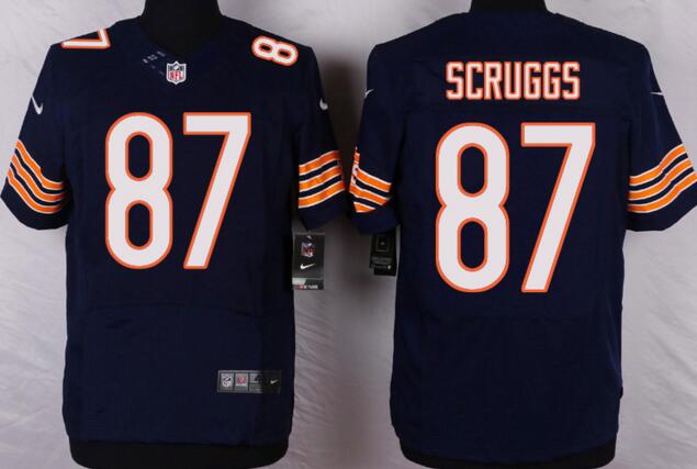 Nike Chicago Bears 87 scruggs Elite Blue NFL Jersey