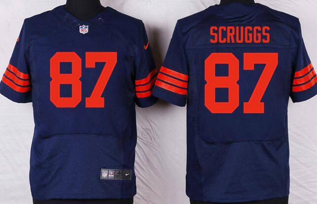 Nike Chicago Bears 87 scruggs Elite Blue NFL Jerseys