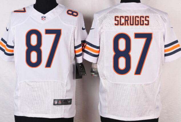 Nike Chicago Bears 87 scruggs Elite white NFL Jerseys