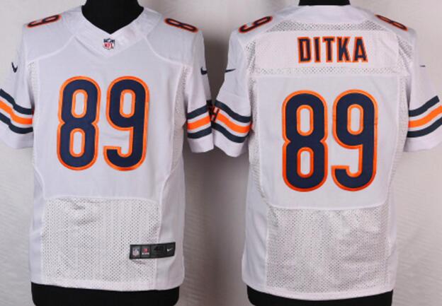 Nike Chicago Bears 89 Mike Ditka Elite White NFL Jerseys