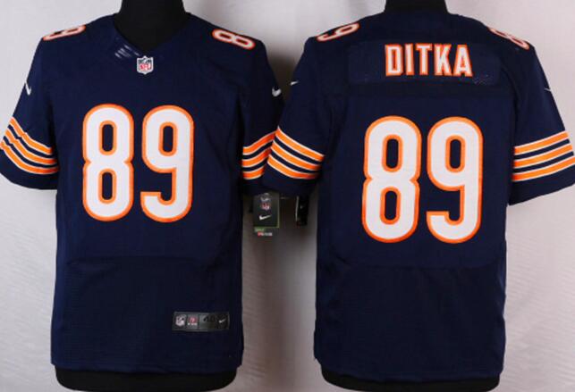 Nike Chicago Bears 89 Mike Ditka Elite blue NFL Jerseys