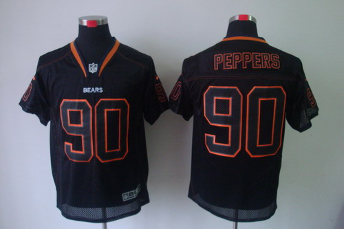 Nike Chicago Bears 90 Julius Peppers Elite Black NFL Lights Out Jerseys