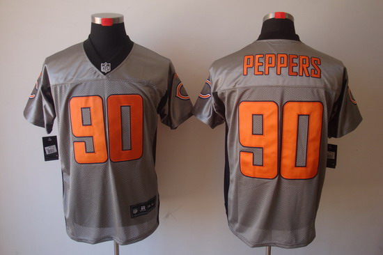 Nike Chicago Bears 90 Julius Peppers Elite NFL Grey Shadow Jerseys