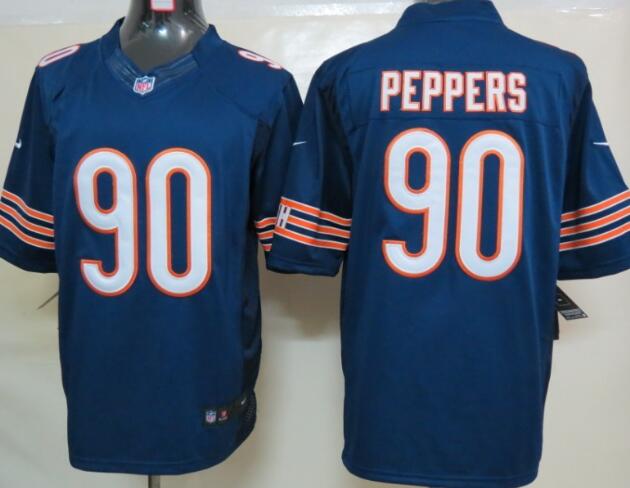 Nike Chicago Bears 90 Peppers Blue Limited Jerseys