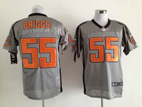 Nike Chicago Bears BRIGGS 55 Elite NFL Grey Shadow Jerseys