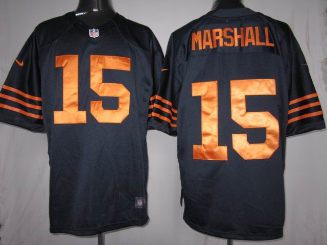 Nike Chicago Bears Brandon Marshall 15 Game Dark Blue NFL Jerseys