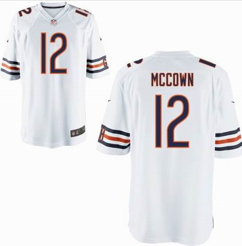 Nike Chicago Bears Josh McCown 12 White Game Jersey