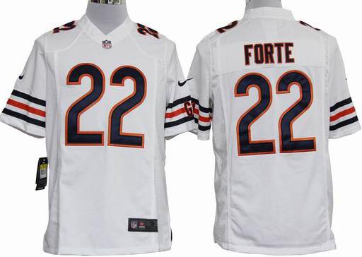 Nike Chicago Bears Matt Forte 22 Game White NFL Jerseys