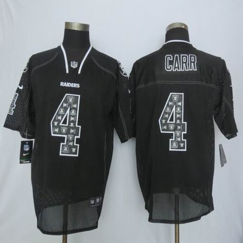 Nike Chicago Raiders 4 Carr Lights Out Black Elite Jerseys