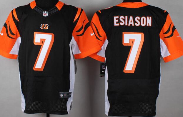 Nike Cincinatti Bengals 7 Boomer Esiason black orange elite nfl jersey