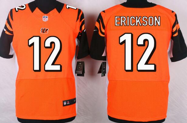 Nike Cincinnati Bengals 12 erickson Colors Elite men nfl football Jerseys