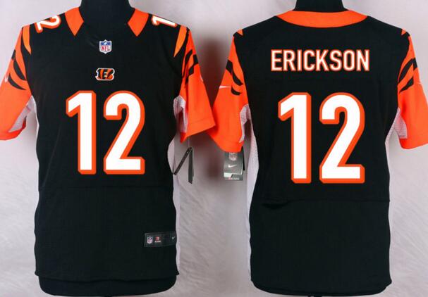 Nike Cincinnati Bengals 12 erickson Elite Black men NFL football Jerseys